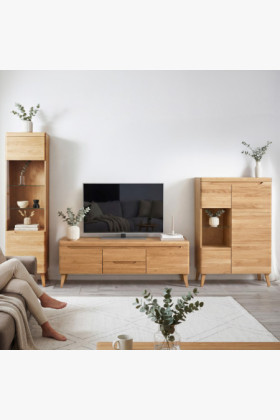 Dubový nábytok do obývacej izby kolekcia Praha